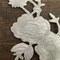 2 Pieces Pale Silver Flower Appliques Embroidered Iron-On Patches for Dresses, DIY & Crafts